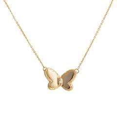 Van Cleef & Arpels Diamond Gold Butterfly Necklace