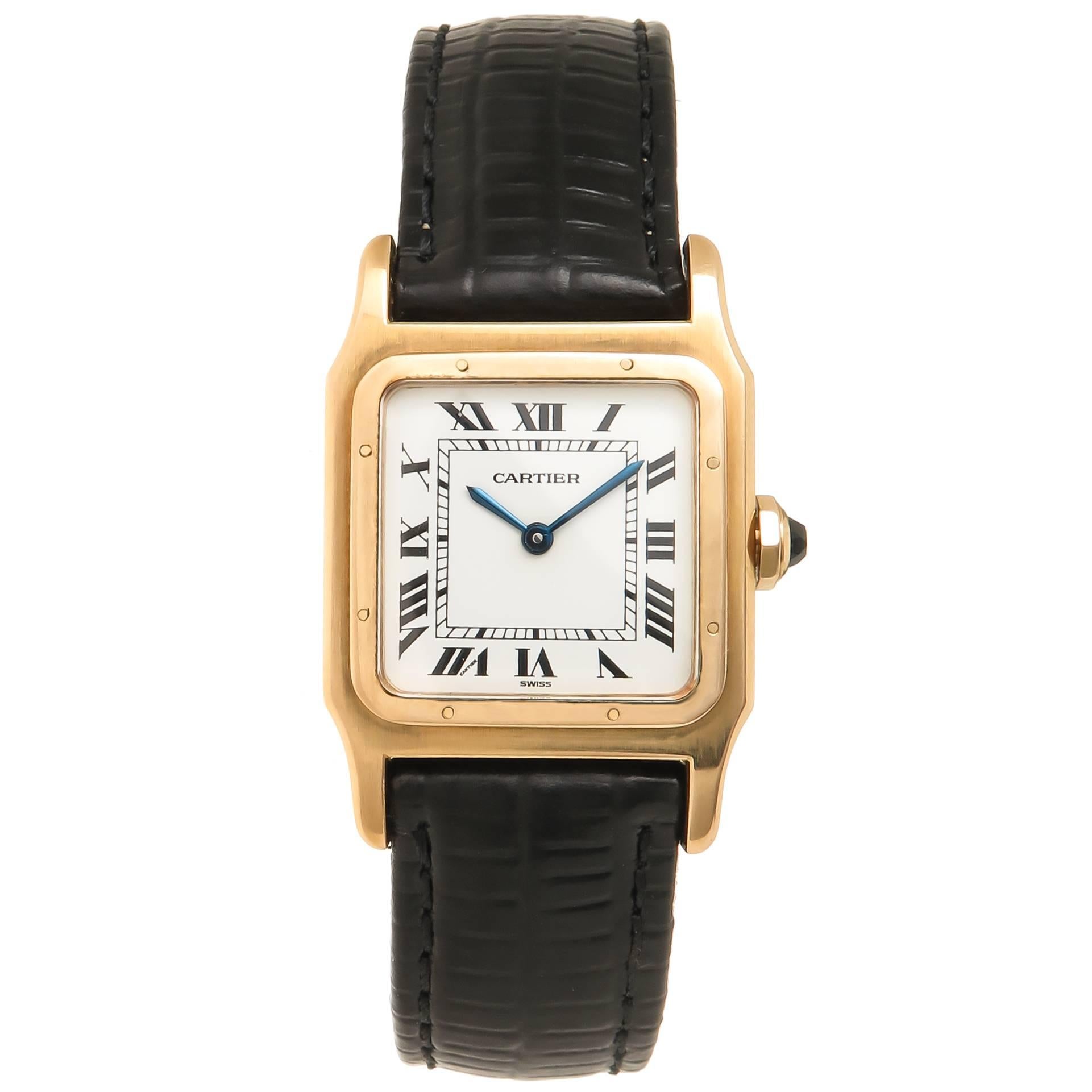 Cartier Yellow Gold Santos Wristwatch