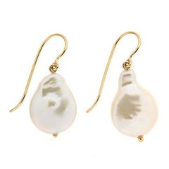 Fresh Water Baroque Pearl Earrings with French Wire