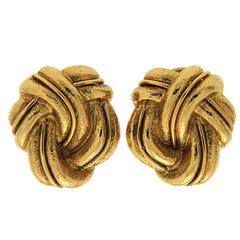 Three Way Flow Woven Gold Earrings 10
