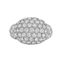 Diamond Platinum Domed Ring 1
