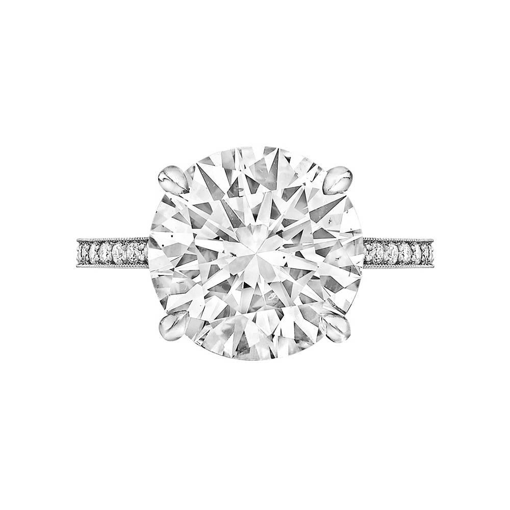 Betteridge 5.01 Carat Round Brilliant Diamond Platinum Engagement Ring