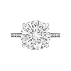 Betteridge 5.01 Carat Round Brilliant Diamond Platinum Engagement Ring