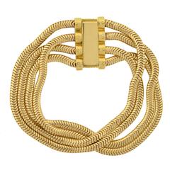 Tiffany and Co. Paloma Picasso Gold Multi Snake Chain Bracelet at 1stDibs