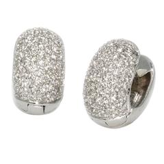 Classic Diamond Gold Huggie Earrings
