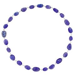 Jona Tanzanite Blue Sapphire Diamond Gold Necklace