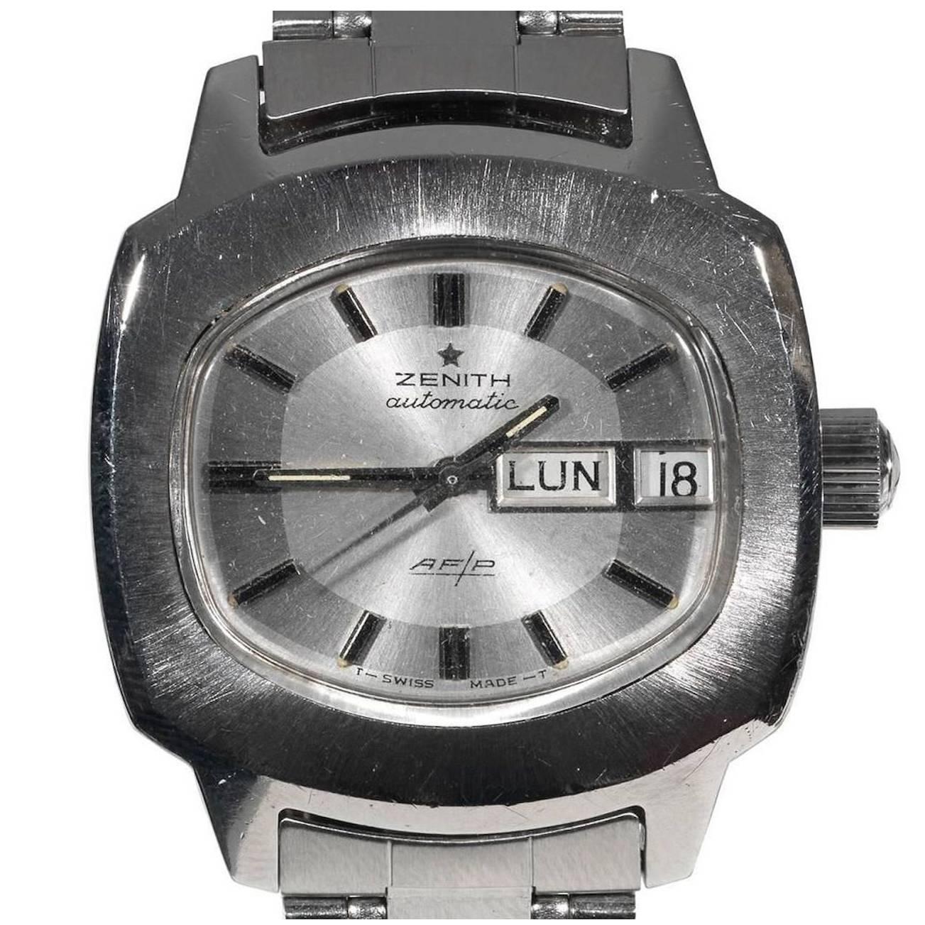 Zenith Edelstahl AF/P Automatik-Armbanduhr mit Armbanduhr