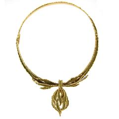 1970s Mauboussin Paris Gold Choker Necklace