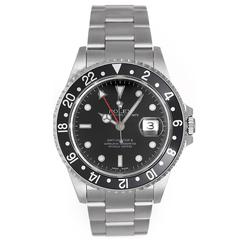 Rolex Stainless Steel Black Dial Bezel GMT-Master II Automatic Wristwatch 1