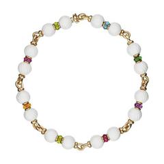 Bulgari Ceramic Russian Quartz Gold Chandra Necklace 10