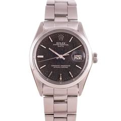 Retro Rolex Stainless Steel Gilt Tropical Dial Wristwatch Ref 1500 