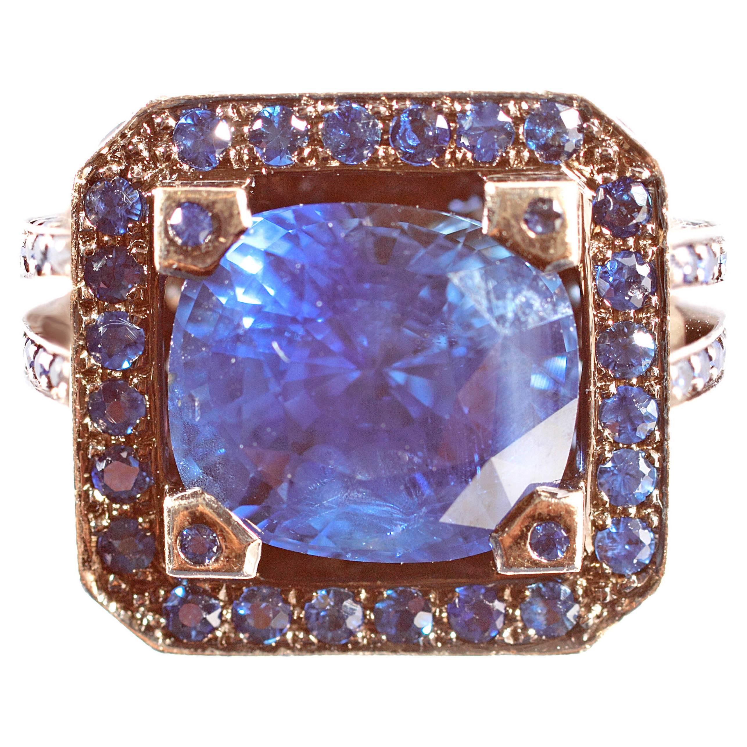  Solange 6.00 ct Blue Sapphire Gold "Cup" Ring