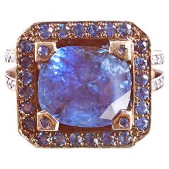  Solange 6.00 ct Blue Sapphire Gold "Cup" Ring