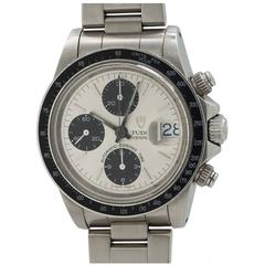 Vintage Tudor Stainless Steel Oyster Date “Big Block” Chronograph Wristwatch Ref 79160