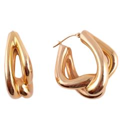 Yellow gold earrings