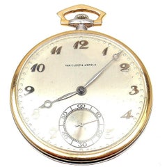 Van Cleef & Arpels Tissot Yellow and White Gold Pocket Watch