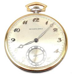 Van Cleef & Arpels Tissot Yellow and White Gold Pocket Watch 3