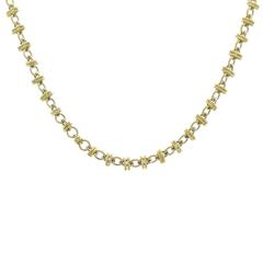 18k Two Tone Gold Cable Link Twisted Necklace