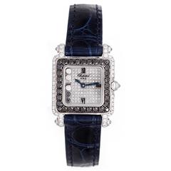 Chopard Lady's White Gold and Diamond Happy Diamond Square Wristwatch