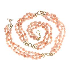 Angel Skin Nugget Coral Necklace 12