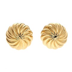 Valentin Magro Gold Fluted Swirly Cufflinks