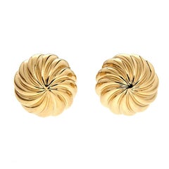 Valentin Magro Gold Fluted Swirly Cufflinks 