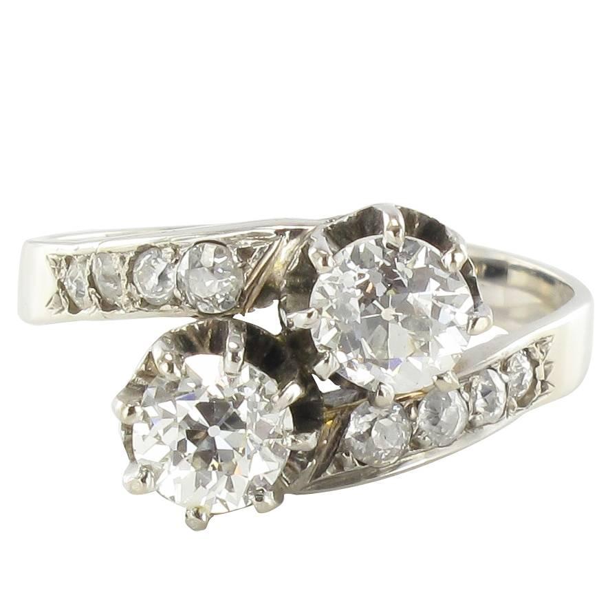 Antique Diamond Gold Lover's Ring 