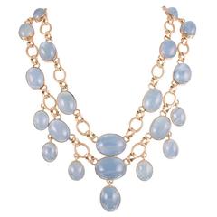 249.50 Carats of Cabochon Aquamarine Double Strand Necklace 2