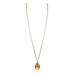 Paloma Picasso 100 Carat Citrine Pendant and 30 Inch Chain