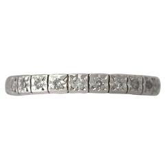 0.45Ct Diamond and 18k White Gold Full Eternity Ring - Vintage Circa 1970 6