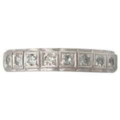 0.75Ct Diamond and 18k White Gold Full Eternity Ring - Vintage Circa 1960 5