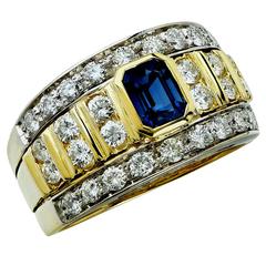Sapphire Diamond Gold Ring