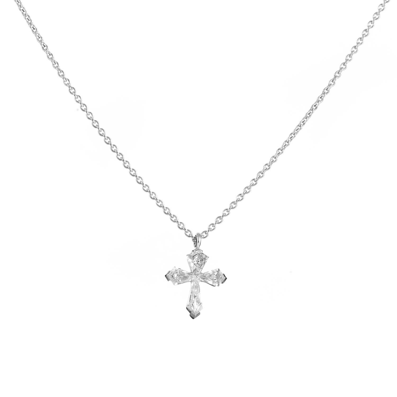 Graff Diamonds Gold Diamond Cross Pendant Necklace