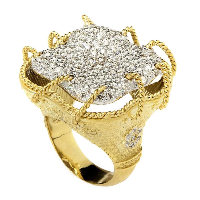 Stambolian Diamond Gold Karizma Ring For Sale at 1stdibs