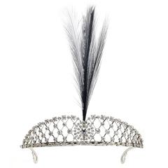 Edwardian Diamond Platinum Aigrette Feather Tiara 10