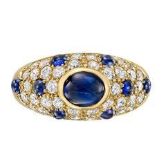 Cartier Sapphire Diamond Dome Ring