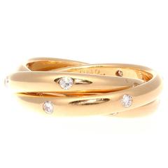 Cartier Diamond Gold Trinity Ring