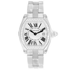 Cartier Lady's White Gold Diamond Roadster Quartz Wristwatch Ref 2723 650 06CE