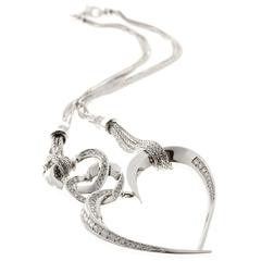 Diamond Gold Triple Heart Pendant Necklace 11