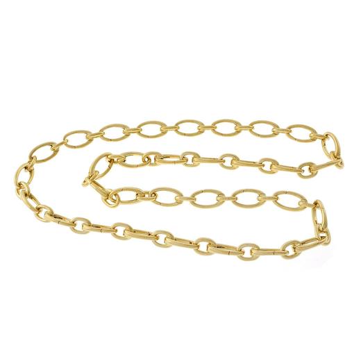Solid Gold Link Clasp Necklace at 1stDibs