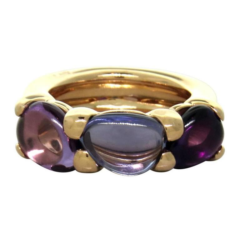 Pomellato Sassi Amethyst Iolite Gold Ring at 1stDibs | pomellato sassi ring