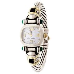 David Yurman Yellow Gold Silver Cable Quartz Wristwatch 5