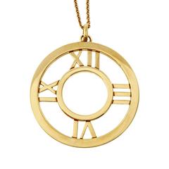 Tiffany & Co. Gold Round Atlas Pendant