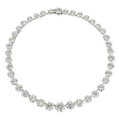 Prächtiges Van Cleef & Arpels Brillant-Diamant-Platin-Collier Rivière