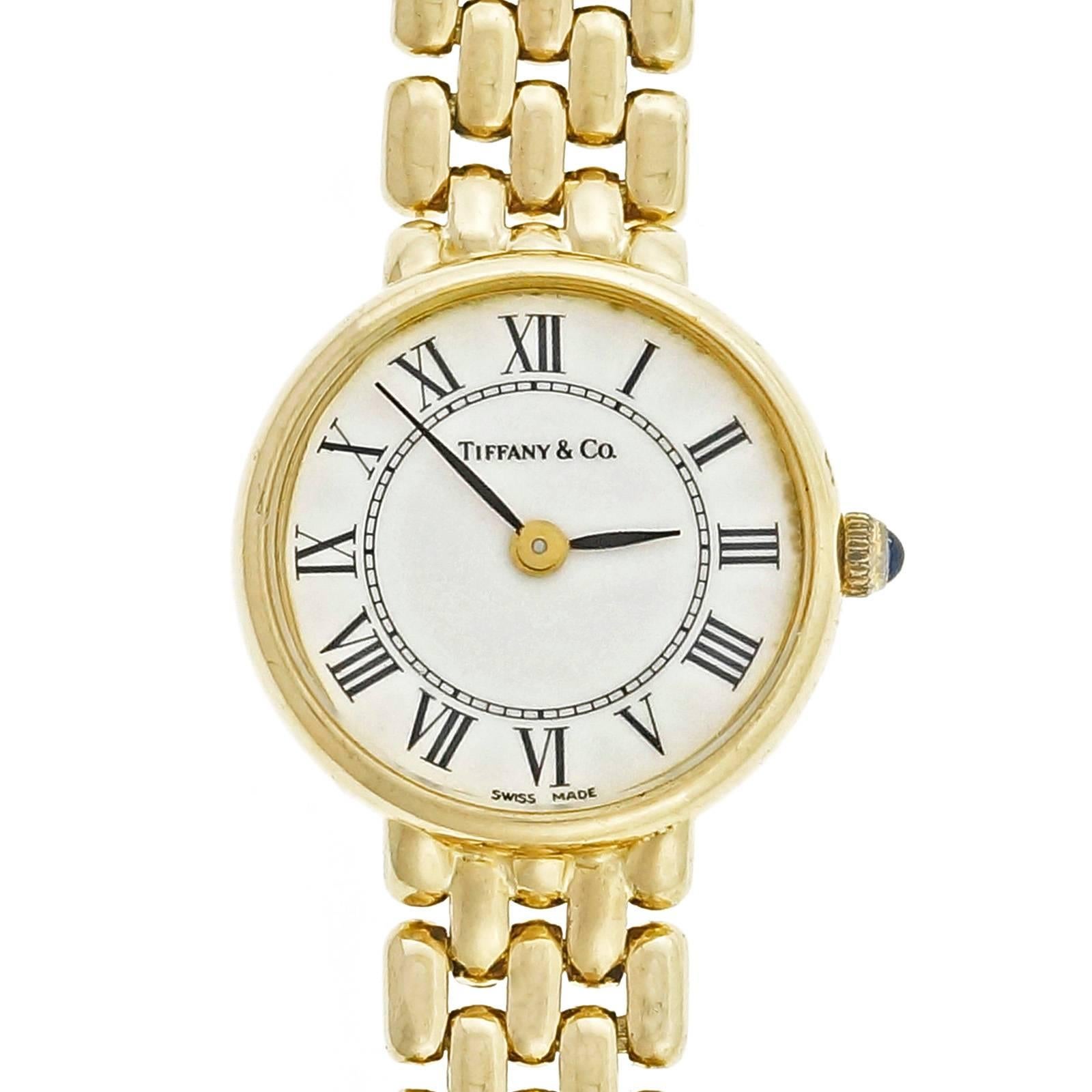 Tiffany & Co. Lady's Yellow Gold Mesh Wristwatch 