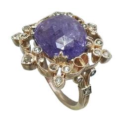 Dalben Tanzanite Diamond Gold Ring