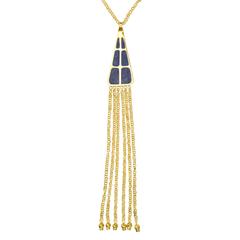 Lapis Silver Plate Nilab Necklace