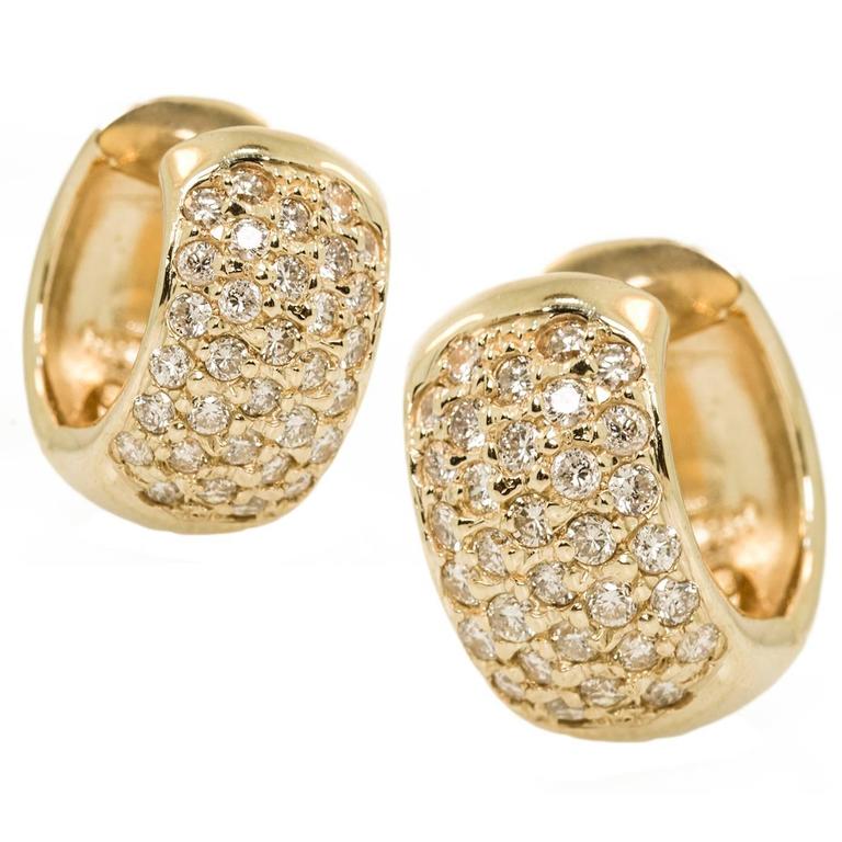 9ct Yellow Gold Faceted Amethyst Huggie Earrings