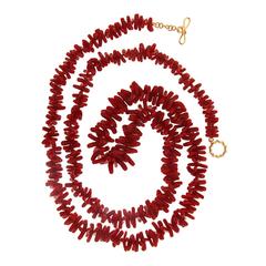 Single Strand Coral Roundels Necklace 8