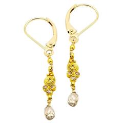Diamond Gold Dangle Earrings 10